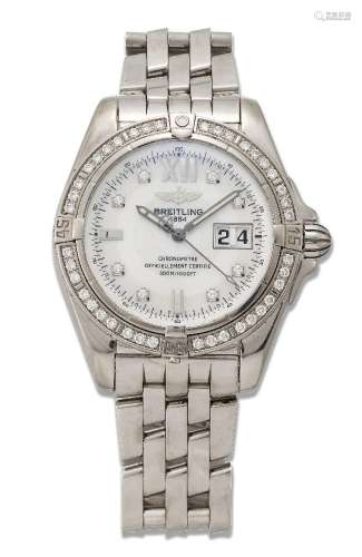 Breitling, A stainless steel and diamond 'Brietling Windride...