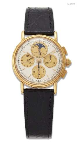 Baume & Mercier, An 18ct gold moonphase and chronograph ...
