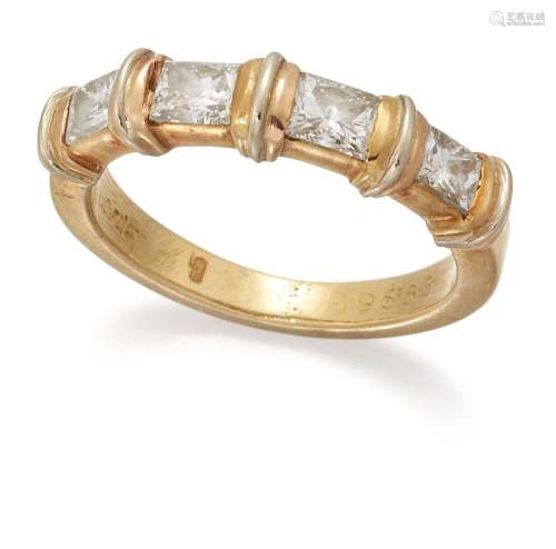 Cartier, a diamond half-eternity ring, by Cartier, set with ...
