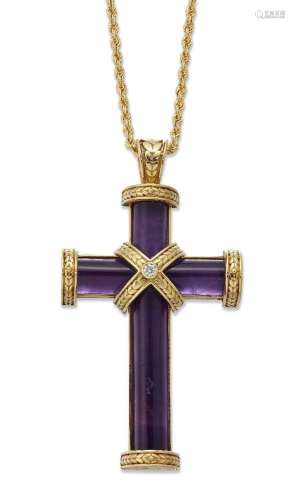 Theo Fennell, amethyst and diamond pendant cross, by Theo Fe...