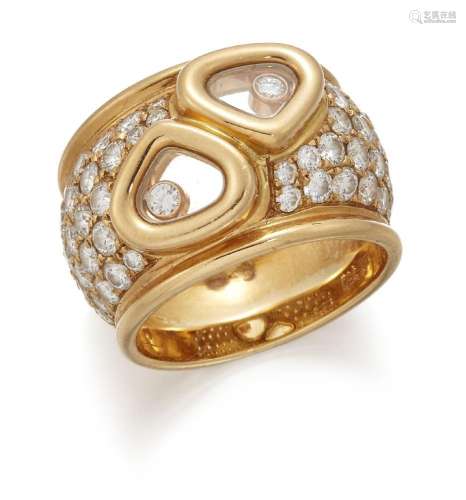 Chopard, a happy diamond, diamond ring, by chopard, centring...