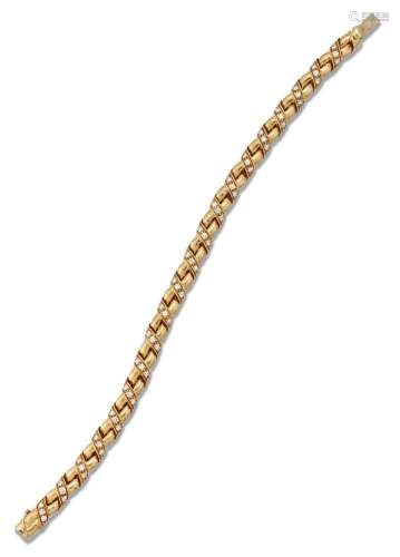 Chaumet, a diamond bracelet, by Chaumet, of twisted design a...