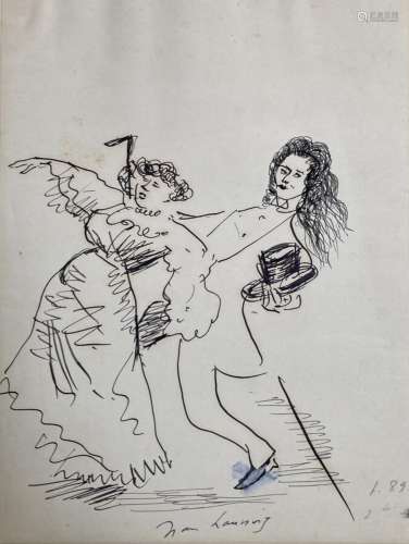 Jean LAUNOIS (1898-1942)<br />
Personnages dansant<br />
Enc...