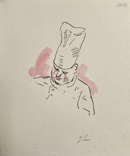Jean LAUNOIS (1898-1942)<br />
Cuisinier<br />
Encre rehauss...