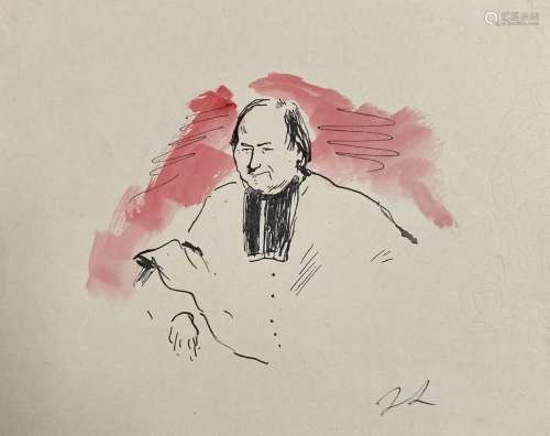 Jean LAUNOIS (1898-1942)<br />
Portrait d'homme<br />
Estamp...