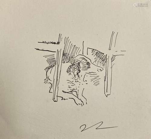 Jean LAUNOIS (1898-1942)<br />
Chien sous les chaises<br />
...