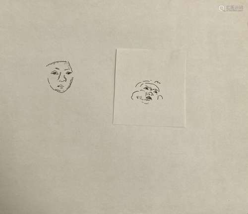 Jean LAUNOIS (1898-1942)<br />
Deux études de visages<br />
...