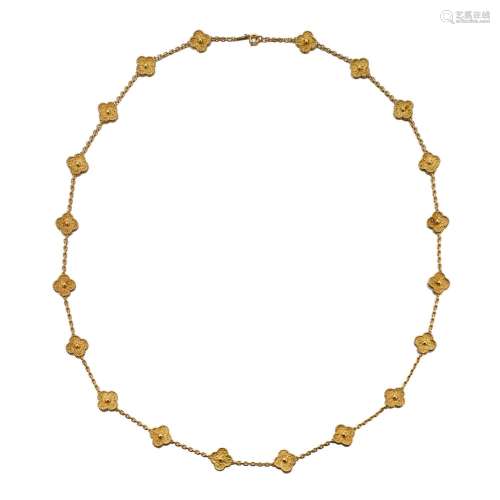 Van Cleef & Arpels . Gold 'Vintage Alhambra' Necklace.