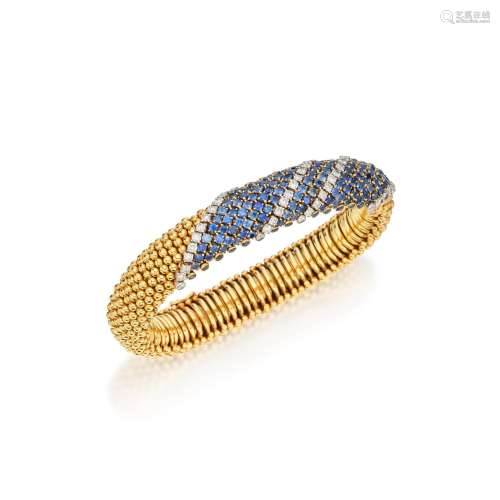 Van Cleef & Arpels . Gold, Sapphire and Diamond 'Couscou...