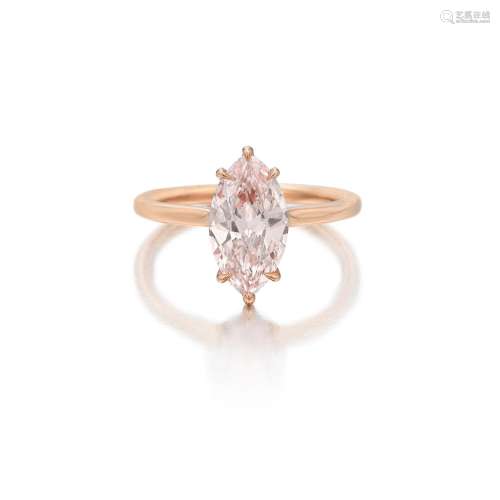 Very Light Pink Diamond Ring . Very Light Pink Diamond Ring.