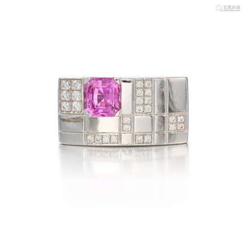 Chanel . Pink Sapphire and Diamond Ring, France.