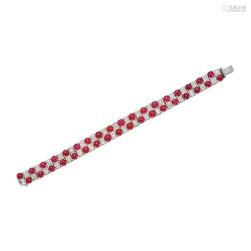 Ruby and Diamond Bracelet . Ruby and Diamond Bracelet.