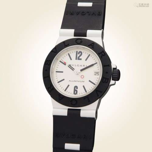 Bvlgari . Reference AL 32 A | An aluminum and rubber wristwa...