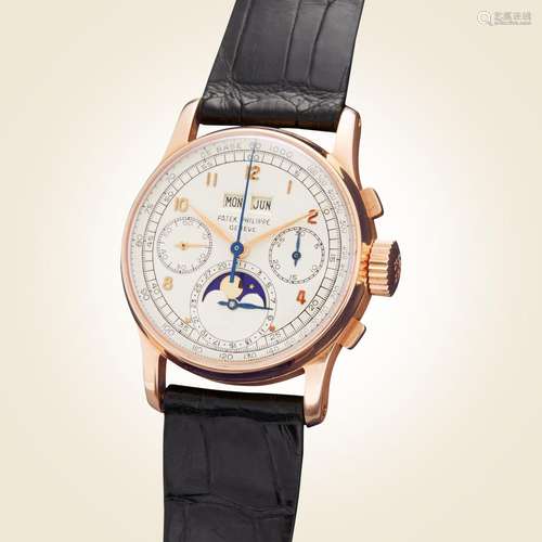 Patek Philippe . Reference 1518 | A pink gold perpetual cale...