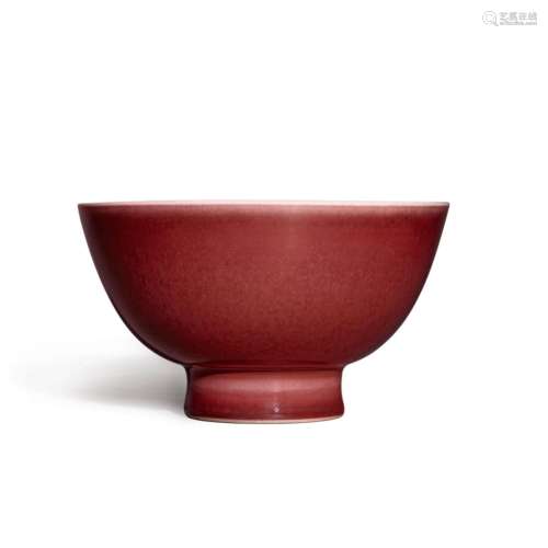 A copper-red-glazed bowl, Mark and period of Yongzheng | 清雍...