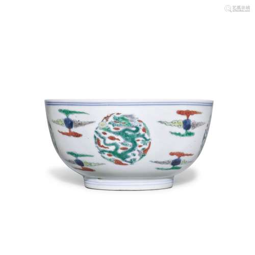 A doucai 'dragon medallion' bowl, Mark and period of Kangxi ...