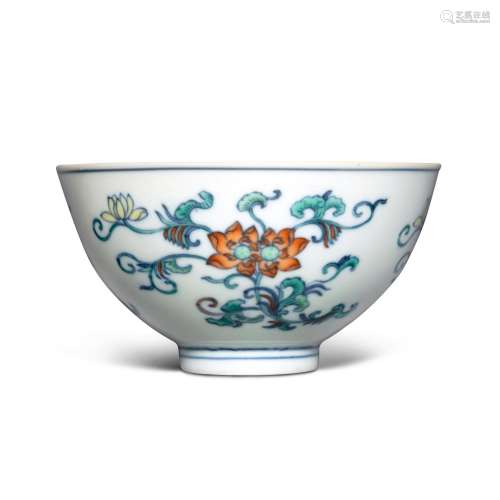A doucai 'double lotus' bowl, Seal mark and period of Daogua...