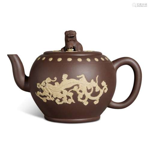 A 'Yixing' 'chilong' teapot and cover, Qing dynasty, Kangxi ...
