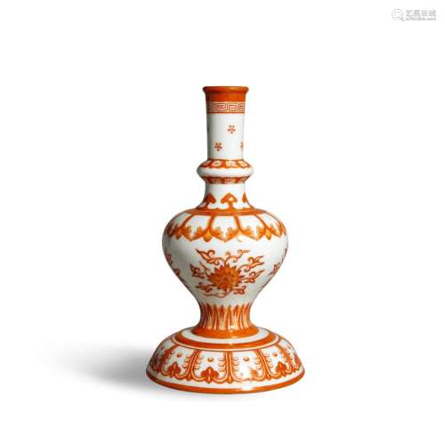 An iron-red holy water vase, Qing dynasty, Qianlong period |...