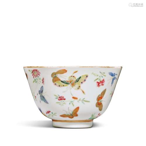 A famille-rose 'butterfly' bowl, Mark and period of Guangxu ...