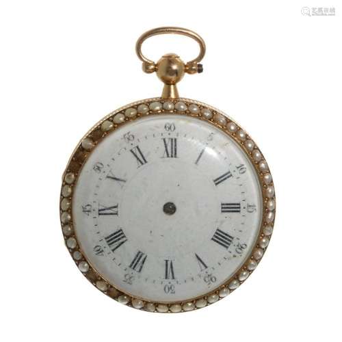 Pocket watch in 18kt yellow gold. Charles IV period, late 18...