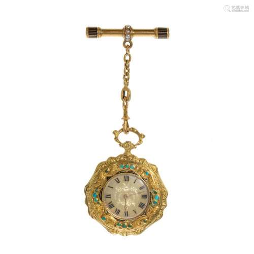 Pocket watch in 18 kts. yellow gold "MORANTI GENEVA&quo...