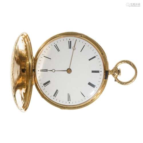 Sabonette watch, pocket watch in 18kt yellow gold. Late 19th...