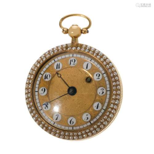 Lepine watch, pocket watch in 18 kts. gold. Mid-19th century...