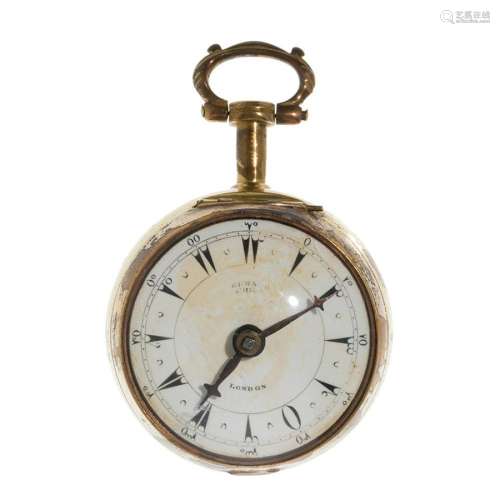 Lepine clock, in gold and gilt metal. EDWARD LONDON. 18TH CE...