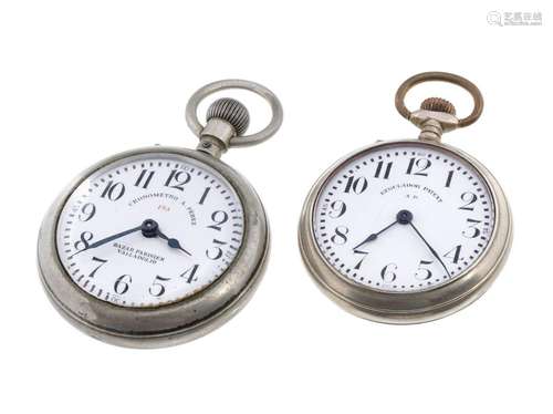 Lot comprising two pocket watches from the end of the 19th c...