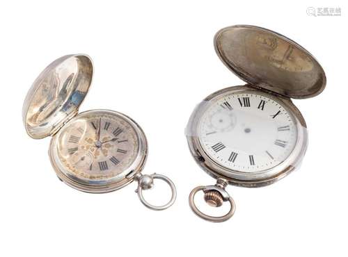 Set comprising two pocket watches from the end of the 19th c...