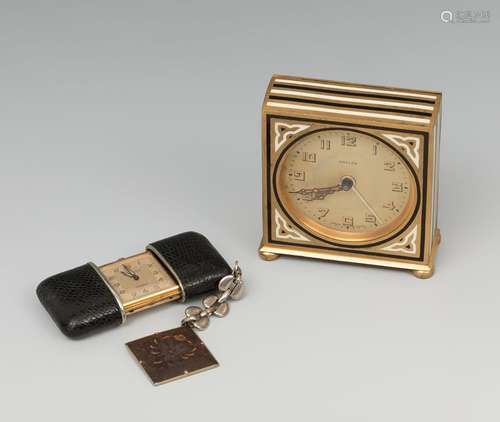 Two travel clocks. First half of the 20th century. art deco....