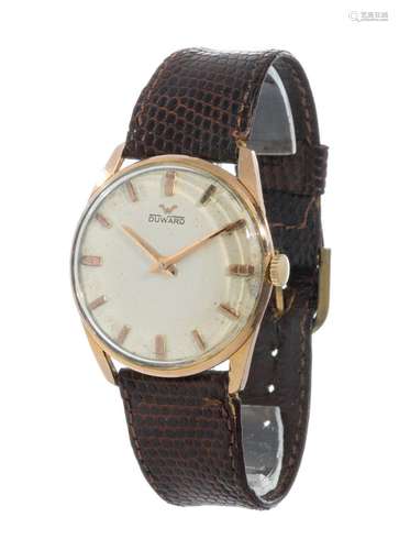 DUWARD wristwatch, unisex. S.XX. White dial, stroke numberin...