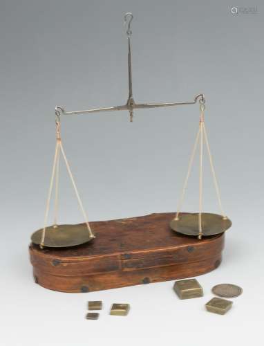 Money changer`s balance; circa 1500.Iron and bronze.The weig...