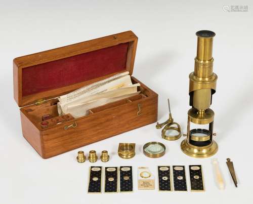 Case with microscope; England, 19th century.Metal.Measuremen...