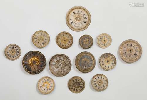 Set of eight Elizabethan dials; Mid-19th century.Brass, copp...