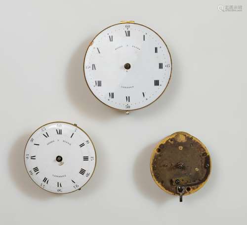Set of three Catalina Higg Evans clock machines; circa 1739....