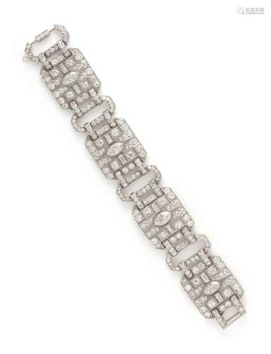 ART DECO, DIAMOND BRACELET