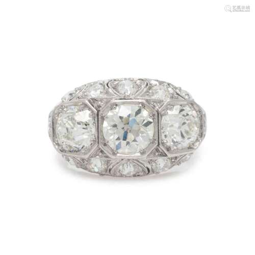 ART DECO, DIAMOND RING