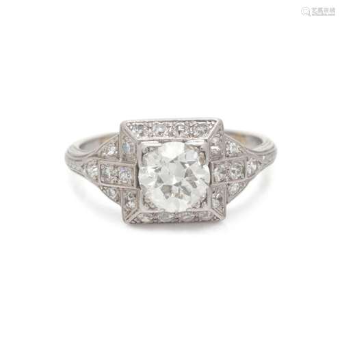 ART DECO, DIAMOND RING