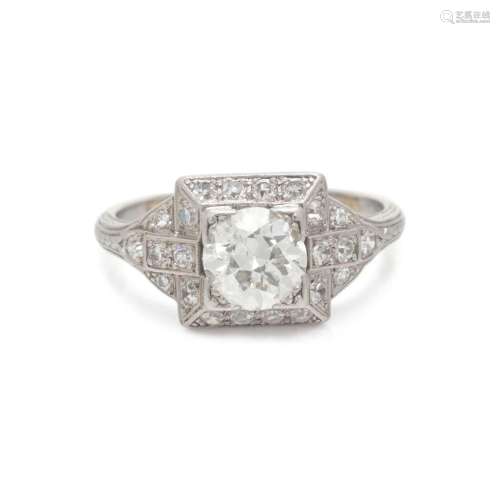 ART DECO, DIAMOND RING