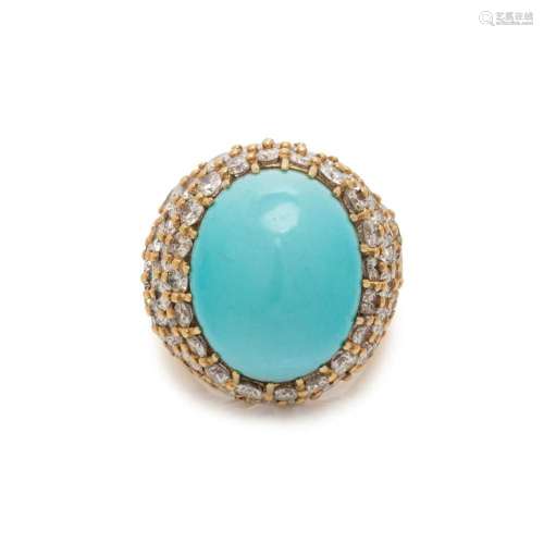 TURQUOISE AND DIAMOND RING
