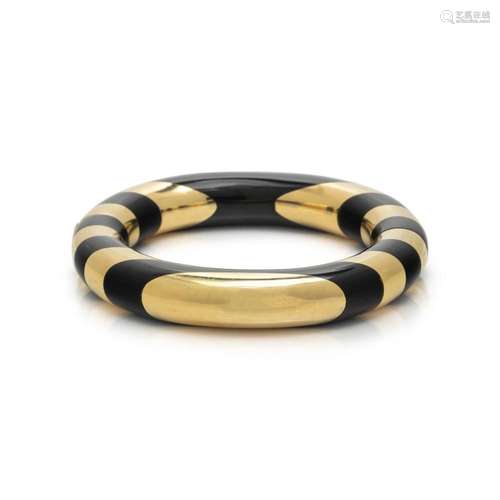 TIFFANY & CO., ANGELA CUMMINGS, YELLOW GOLD AND BLACK JA...