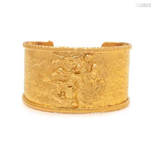 JEAN MAHIE, HIGH KARAT GOLD CUFF BRACELET