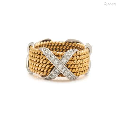 TIFFANY & CO., SCHLUMBERGER, YELLOW GOLD AND DIAMOND  RO...