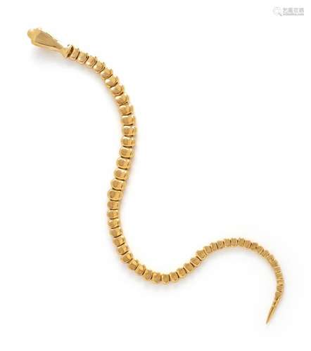 TIFFANY & CO., ELSA PERETTI, YELLOW GOLD SNAKE BRACELET