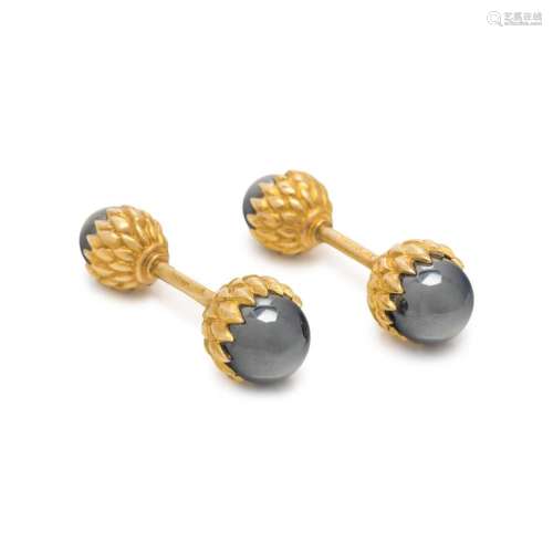 TIFFANY & CO., SCHLUMBERGER, YELLOW GOLD AND HEMATITE CU...