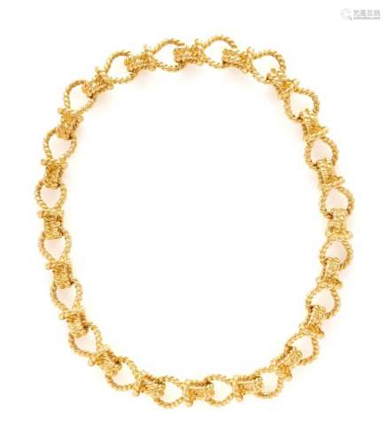 VERDURA, CONVERTIBLE YELLOW GOLD NECKLACE/BRACELET SET