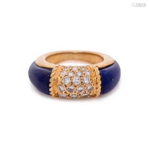 VAN CLEEF & ARPELS, DIAMOND AND LAPIS LAZULI  PHILIPPINE...