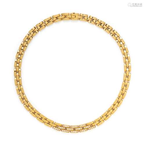 CARTIER, YELLOW GOLD AND DIAMOND  MAILLON PANTHERE  NECKLACE